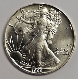 1986 1 OZ Fine  Silver One Dollar Liberty .999 Silver Coin