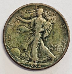 1934 Walking Liberty Half Dollar .900 Silver