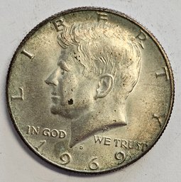 1969 Kennedy Half Dollar .400 Silver