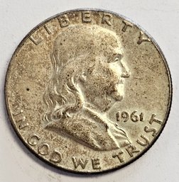 1961 Franklin Half Dollar .900 Silver