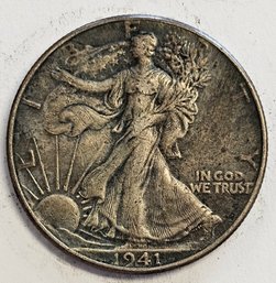 1941 Walking Libery Half Dollar .900 Silver