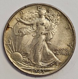1943 Walking Liberty Half Dollar .900 Silver