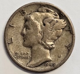 1945 Mercury Dime .900 Silver