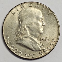 1961 D Franklin Half Dollar .900 Silver