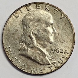 1962 D Franklin Half Dollar .900 Silver