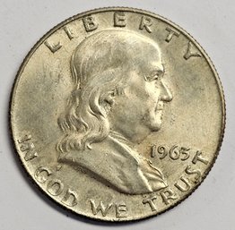 1965 D Franklin Half Dollar .900 Silver