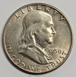 1950 D Franklin Half Dollar .900 Silver