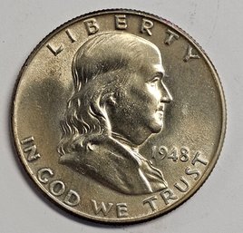 1948 Franklin Half Dollar .900 Silver