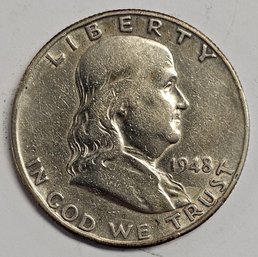 1948 D Franklin Half Dollar .900 Silver