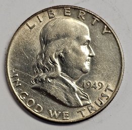 1949 Franklin Half Dollar .900 Silver