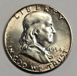 1954  Franklin Half Dollar .900 Silver