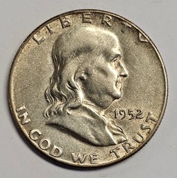 1952 S Franklin Half Dollar .900 Silver