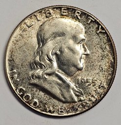 1955 Franklin Half Dollar .900 Silver
