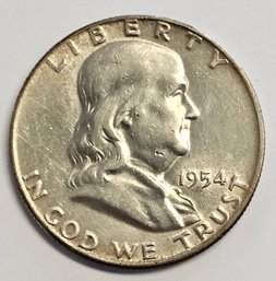 1954 D Franklin Half Dollar .900 Silver