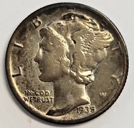 1935 S Mercury Dime .900 Silver