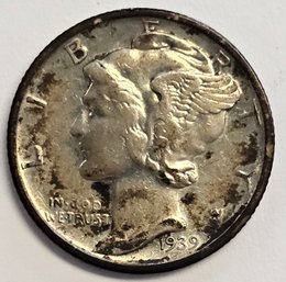1939 S Mercury Dime .900 Silver