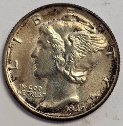 1942 Mercury Dime .900 Silver