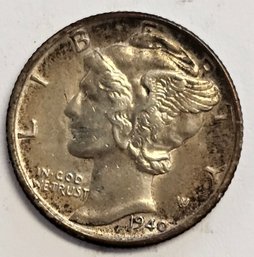 1940 S Mercury Dime .900 Silver