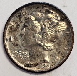 1941 Mercury Dime .900 Silver