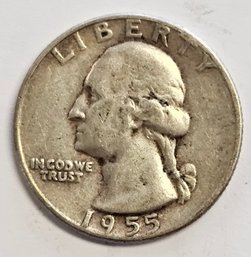 1955 Washington Quarter .900 Silver