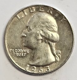 1963 D Washington Quarter .900 Silver