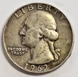 1962 D Washington Quarter .900 Silver