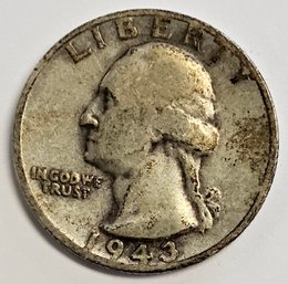 1943 S Washington Quarter .900 Silver