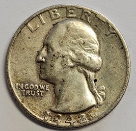 1942 Washington Quarter .900 Silver
