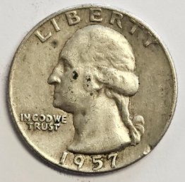 1957 D WASHINGTON QUARTER  .900 SILVER