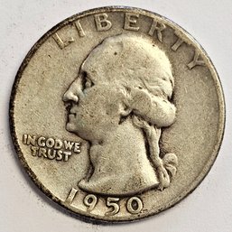 1950 S Washington Quarter .900 Silver