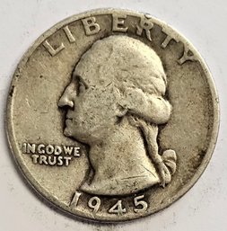 1945 Washington Quarter .900 Silver