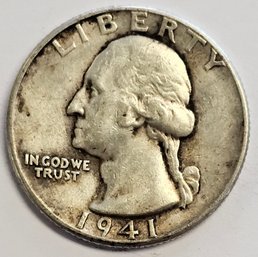 1941 Washington Quarter .900 Silver