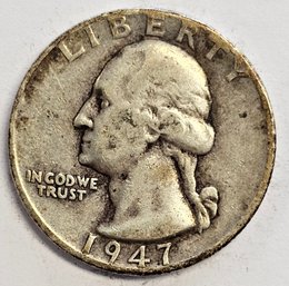 1947 D Washington Quarter .900 Silver