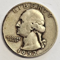 1952 S Washington Quarter .900 Silver