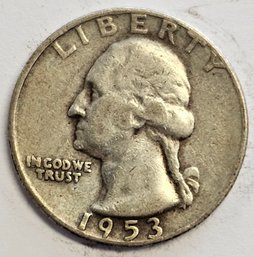 1953 D Washington Quarter .900 Silver