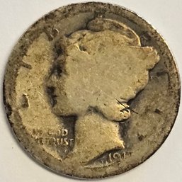 1917 Mercury Dime .900 Silver