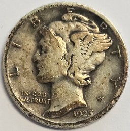 1923 Mercury Dime .900 Silver