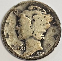 1924 Mercury Dime .900 Silver