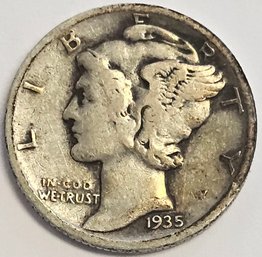 1935 Mercury Dime .900 Silver