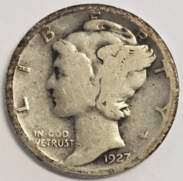 1927 Mercury Dime .900 Silver