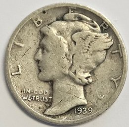 1939 S Mercury Dime .900 Silver