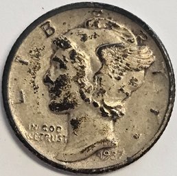 1937 Mercury Dime .900 Silver