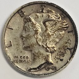 1943 D Mercury Dime .900 Silver