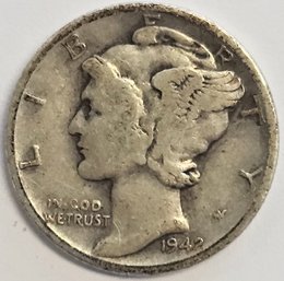 1942 D Mercury Dime .900 Silver