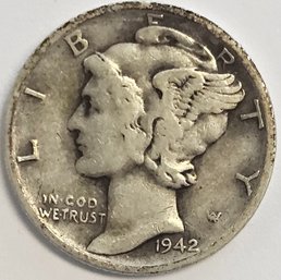 1942 S Mercury Dime .900 Silver