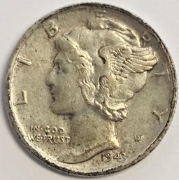 1943 Mercury Dime .900 Silver