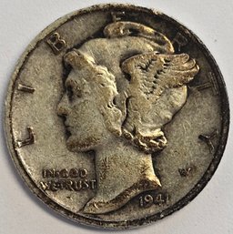 1941 S Mercury Dime .900 Silver