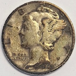 1945 Mercury Dime .900 Silver