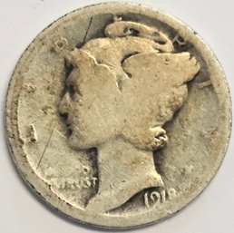 1918 Mercury Dime .900 Silver