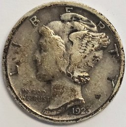 1923 Mercury Dime .900 Silver